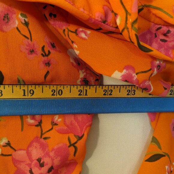 Ashley Steward Women's Florals Printed Peak Shoulder Blouse size 14/16 - Picture 10 of 11